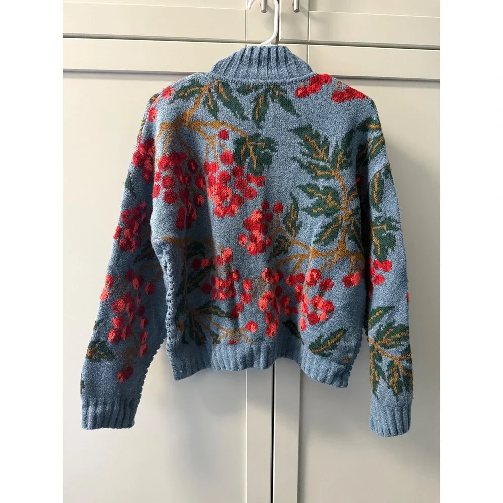 Cecilia Prado by Anthropologie Blossom Mock Neck Sweater Womens Medium Brazil - Picture 10 of 12